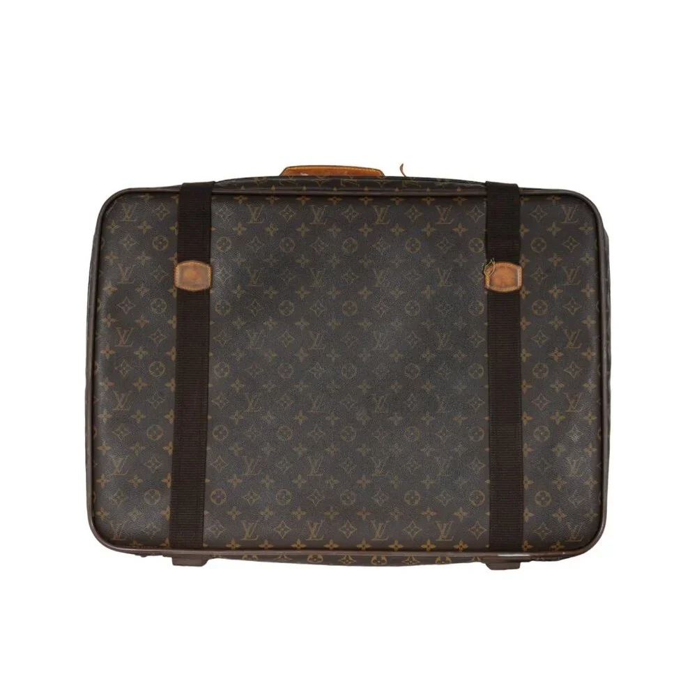 Louis Vuitton Satellite 65 Brown Monogram Suitcase Travel Luggage Trunks Suitcas